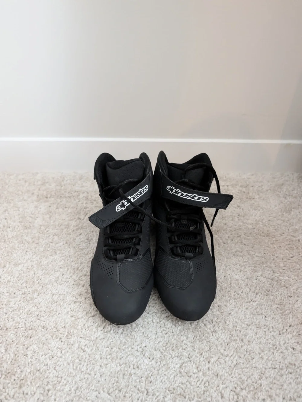 Alpinestars Black High-Top Motorsport Boots